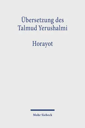 Hengel / Neusner / Schäfer |  Übersetzung des Talmud Yerushalmi | Buch |  Sack Fachmedien