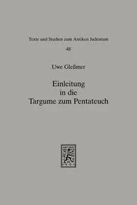 Glessmer |  Einleitung in die Targume zum Pentateuch | Buch |  Sack Fachmedien
