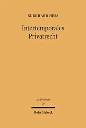 Hess | Intertemporales Privatrecht | Buch | 978-3-16-146880-3 | sack.de