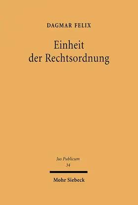 Felix |  Einheit der Rechtsordnung | Buch |  Sack Fachmedien