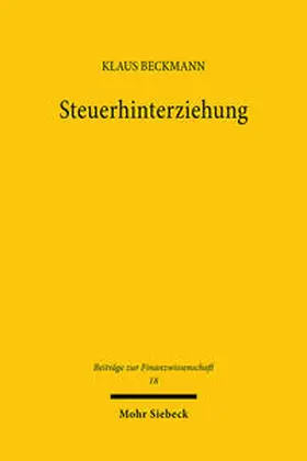 Beckmann |  Steuerhinterziehung | Buch |  Sack Fachmedien