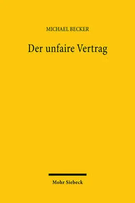 Becker |  Der unfaire Vertrag | Buch |  Sack Fachmedien