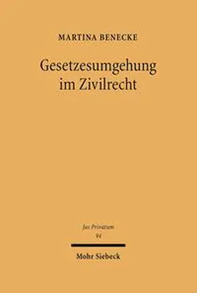 Benecke | Gesetzesumgehung im Zivilrecht | Buch | 978-3-16-148413-1 | sack.de