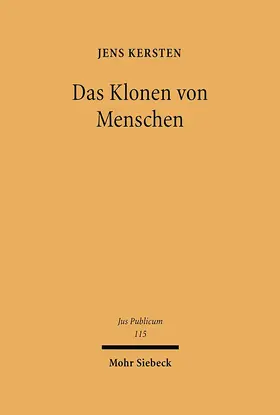 Kersten |  Das Klonen von Menschen | Buch |  Sack Fachmedien