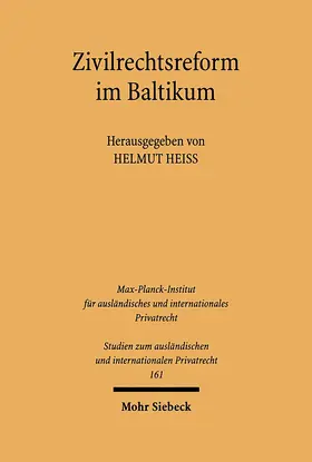 Heiss |  Zivilrechtsreform im Baltikum | Buch |  Sack Fachmedien