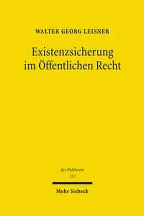 Leisner |  Existenzsicherung im Öffentlichen Recht | Buch |  Sack Fachmedien