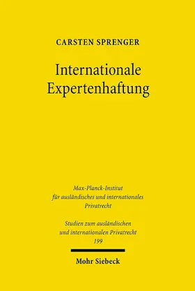 Sprenger | Internationale Expertenhaftung | Buch | 978-3-16-149654-7 | sack.de