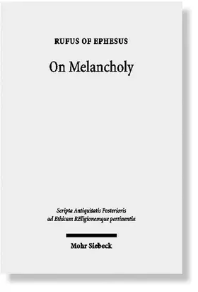 Ephesus / Pormann |  On Melancholy | Buch |  Sack Fachmedien