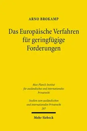 Brokamp |  Das Europäische Verfahren für geringfügige Forderungen | Buch |  Sack Fachmedien