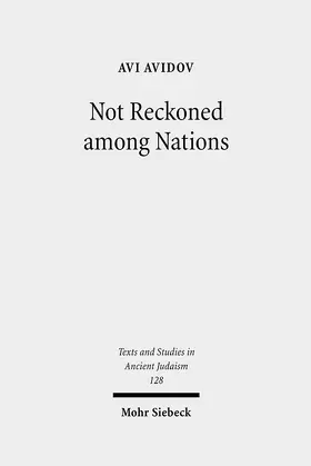 Avidov |  Not Reckoned among Nations | Buch |  Sack Fachmedien