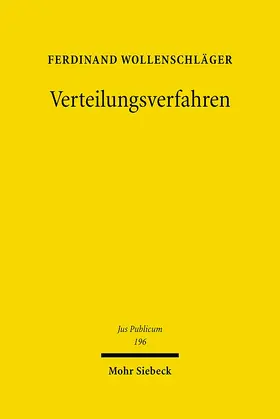 Wollenschläger |  Verteilungsverfahren | Buch |  Sack Fachmedien