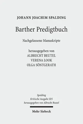 Spalding / Beutel / Look |  Kritische Ausgabe | Buch |  Sack Fachmedien