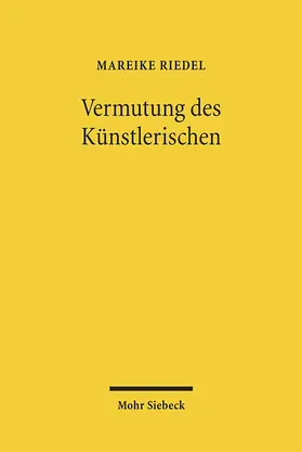 Riedel |  Vermutung des Künstlerischen | Buch |  Sack Fachmedien