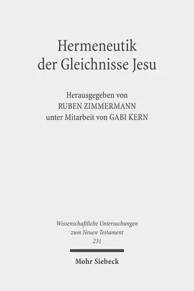 Zimmermann |  Hermeneutik der Gleichnisse Jesu | Buch |  Sack Fachmedien