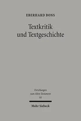 Bons |  Textkritik und Textgeschichte | Buch |  Sack Fachmedien