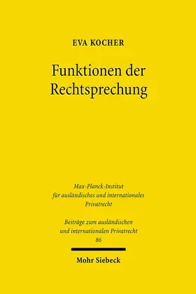 Kocher |  Funktionen der Rechtsprechung | eBook | Sack Fachmedien