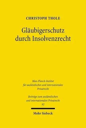 Thole |  Gläubigerschutz durch Insolvenzrecht | eBook | Sack Fachmedien