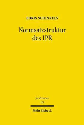 Schinkels |  Normsatzstruktur des IPR | eBook | Sack Fachmedien