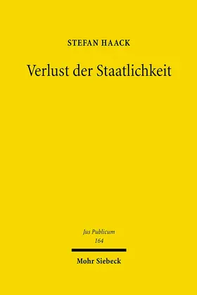 Haack |  Verlust der Staatlichkeit | eBook | Sack Fachmedien