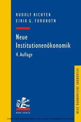 Furubotn / Richter |  Neue Institutionenökonomik | eBook | Sack Fachmedien