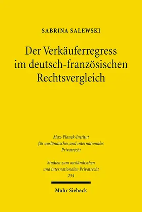 Salewski | Der Verkäuferregress im deutsch-französischen Rechtsvergleich | E-Book | sack.de