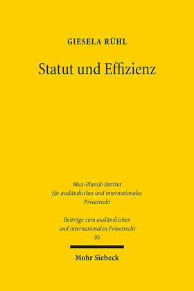 Rühl |  Statut und Effizienz | eBook | Sack Fachmedien