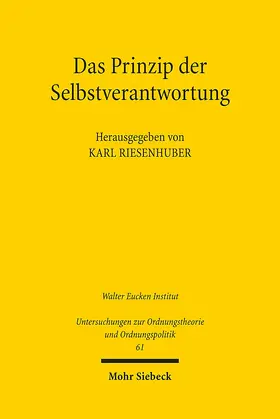 Riesenhuber | Das Prinzip der Selbstverantwortung | E-Book | sack.de