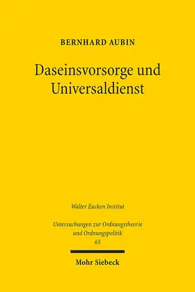 Aubin |  Daseinsvorsorge und Universaldienst | Buch |  Sack Fachmedien