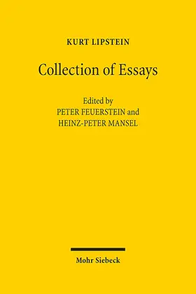 Lipstein / Feuerstein / Mansel |  Collection of Essays | Buch |  Sack Fachmedien