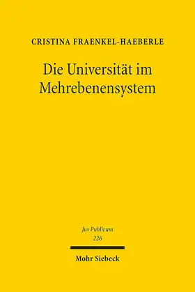 Fraenkel-Haeberle |  Die Universität im Mehrebenensystem | Buch |  Sack Fachmedien