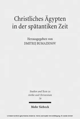 Bumazhnov |  Christliches Ägypten in der spätantiken Zeit | eBook | Sack Fachmedien