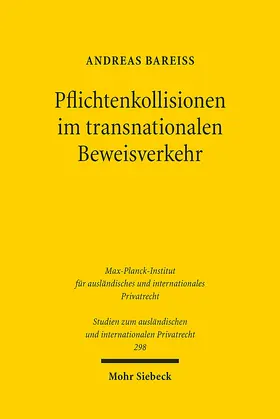Bareiß |  Pflichtenkollisionen im transnationalen Beweisverkehr | eBook | Sack Fachmedien
