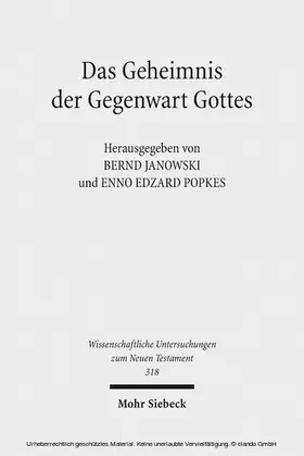 Janowski / Popkes |  Das Geheimnis der Gegenwart Gottes | eBook | Sack Fachmedien