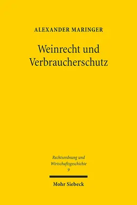 Maringer |  Weinrecht und Verbraucherschutz | Buch |  Sack Fachmedien