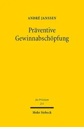 Janssen | Präventive Gewinnabschöpfung | Buch | 978-3-16-153142-2 | sack.de
