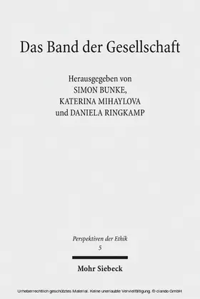 Bunke / Mihaylova / Ringkamp |  Das Band der Gesellschaft | eBook | Sack Fachmedien