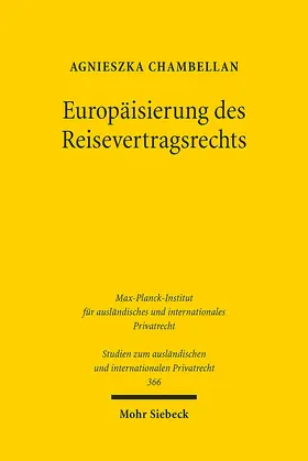 Chambellan |  Europäisierung des Reisevertragsrechts | eBook | Sack Fachmedien