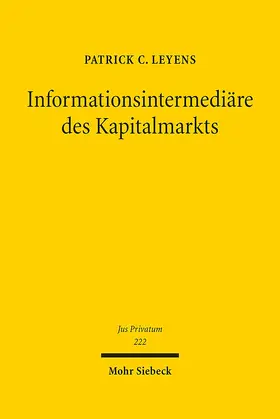 Leyens |  Informationsintermediäre des Kapitalmarkts | eBook | Sack Fachmedien