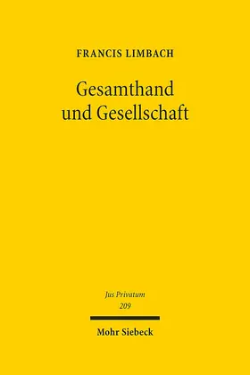 Limbach | Gesamthand und Gesellschaft | E-Book | sack.de