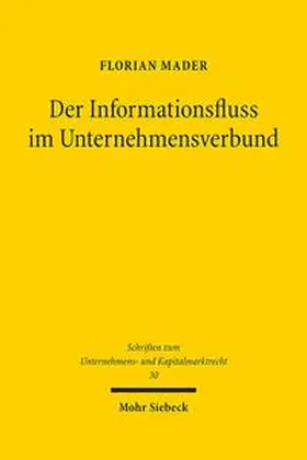 Mader |  Der Informationsfluss im Unternehmensverbund | Buch |  Sack Fachmedien