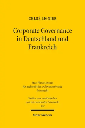 Lignier |  Corporate Governance in Deutschland und Frankreich | eBook | Sack Fachmedien