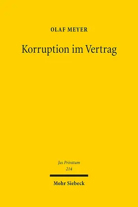 Meyer |  Korruption im Vertrag | Buch |  Sack Fachmedien