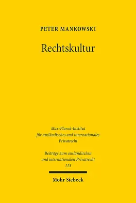 Mankowski |  Rechtskultur | Buch |  Sack Fachmedien