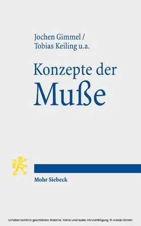 Gimmel / Keiling |  Konzepte der Muße | eBook | Sack Fachmedien