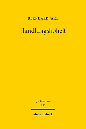 Jakl |  Handlungshoheit | Buch |  Sack Fachmedien