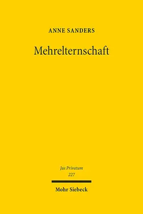 Sanders |  Mehrelternschaft | Buch |  Sack Fachmedien