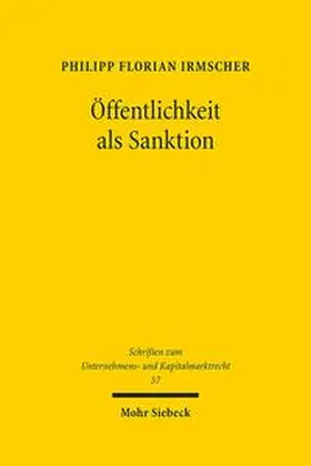 Irmscher |  Öffentlichkeit als Sanktion | Buch |  Sack Fachmedien