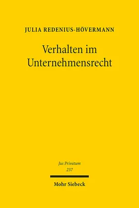 Redenius-Hövermann | Verhalten im Unternehmensrecht | E-Book | sack.de