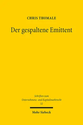 Thomale |  Der gespaltene Emittent | eBook | Sack Fachmedien