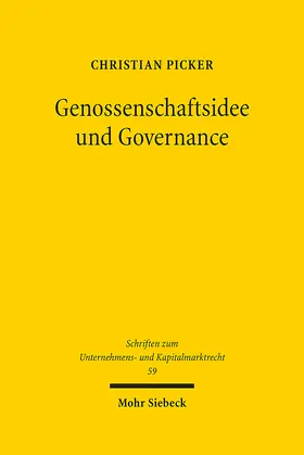 Picker |  Genossenschaftsidee und Governance | eBook | Sack Fachmedien